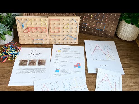 PDF: Geoboard "Alphabet Designs"
