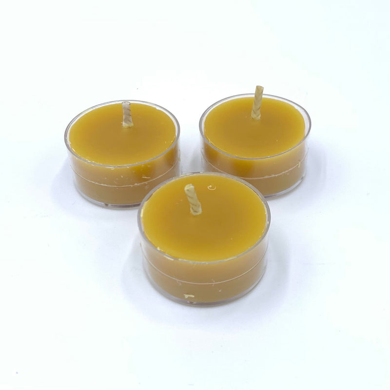Beeswax Tea Light Candles - Set of 3