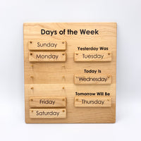 Days of the Week Chart