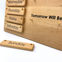 Days of the Week Chart