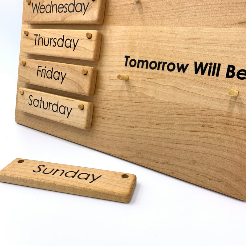 Days of the Week Chart