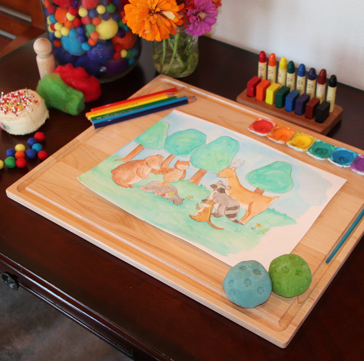 Wooden Craft Board Lap Desk Board Painting Board 