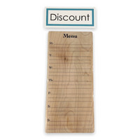 DISCOUNT Dry Erase Chart - Menu