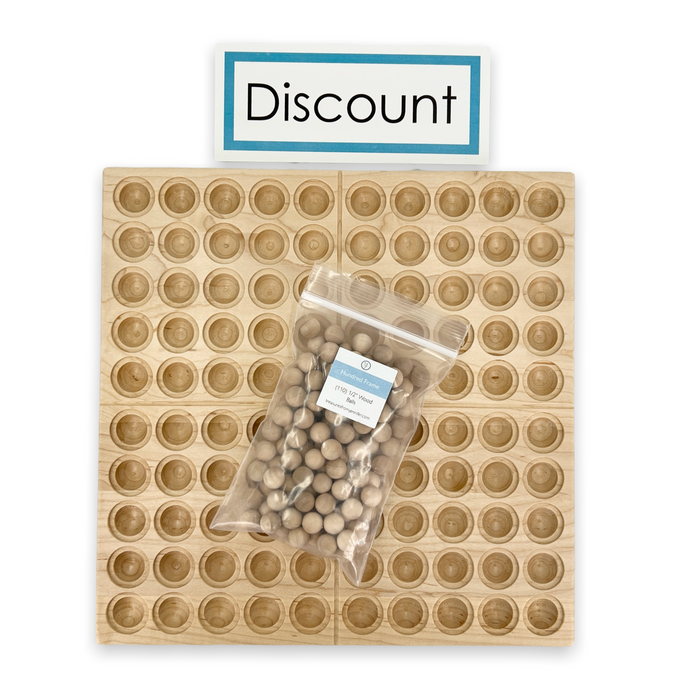 DISCOUNT Hundred Frame - Maple Coin Pockets
