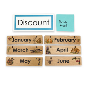 DISCOUNT Month Cards - Beech Wood