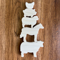 Wooden Farm Animals Set
