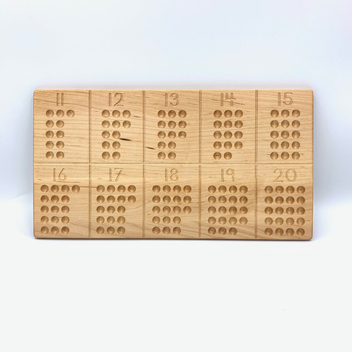 11-20 Counting Board with Wool Balls