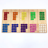 11-20 Counting Board with Wool Balls
