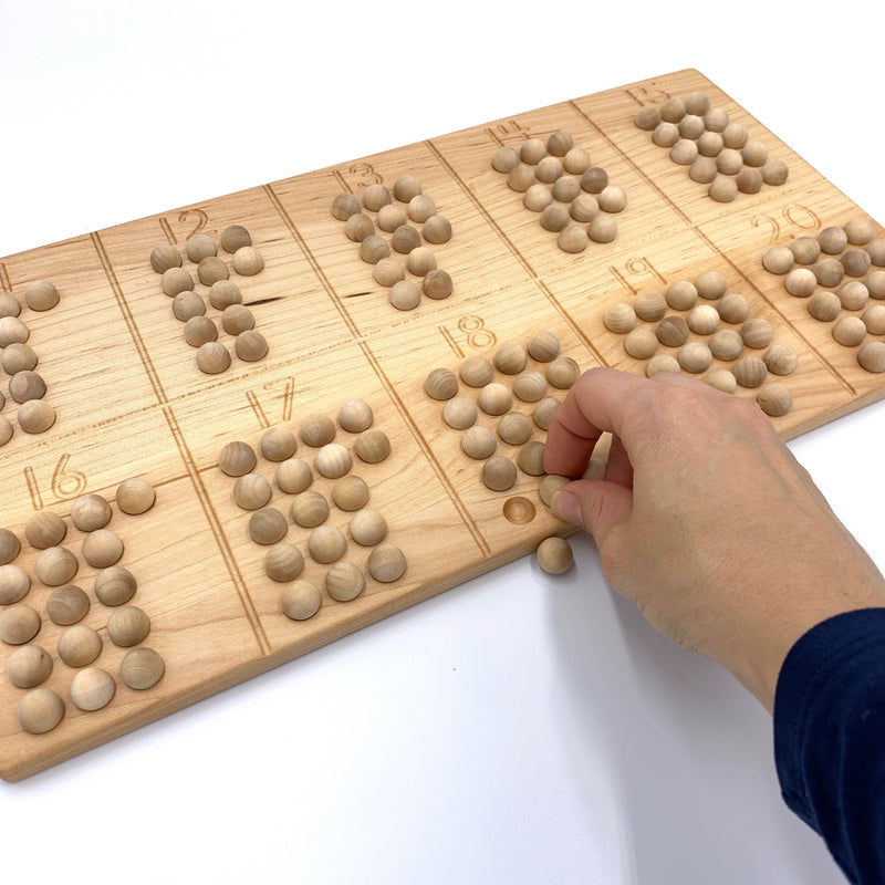 11-20 Counting Board with Wood Balls