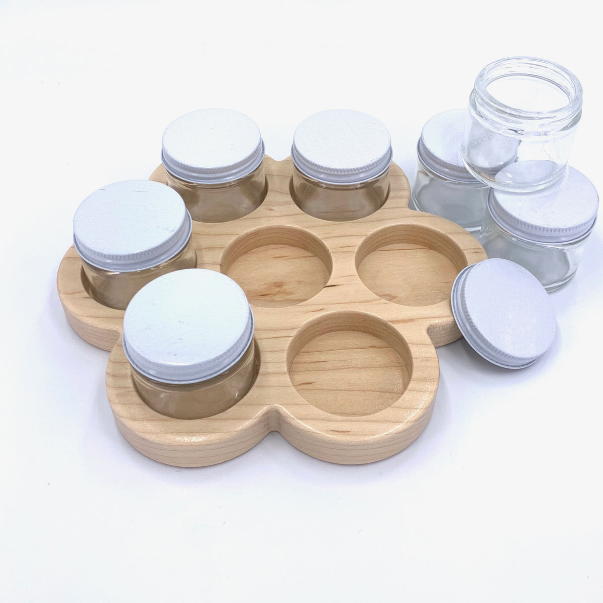 Flower Paint Jar Holder