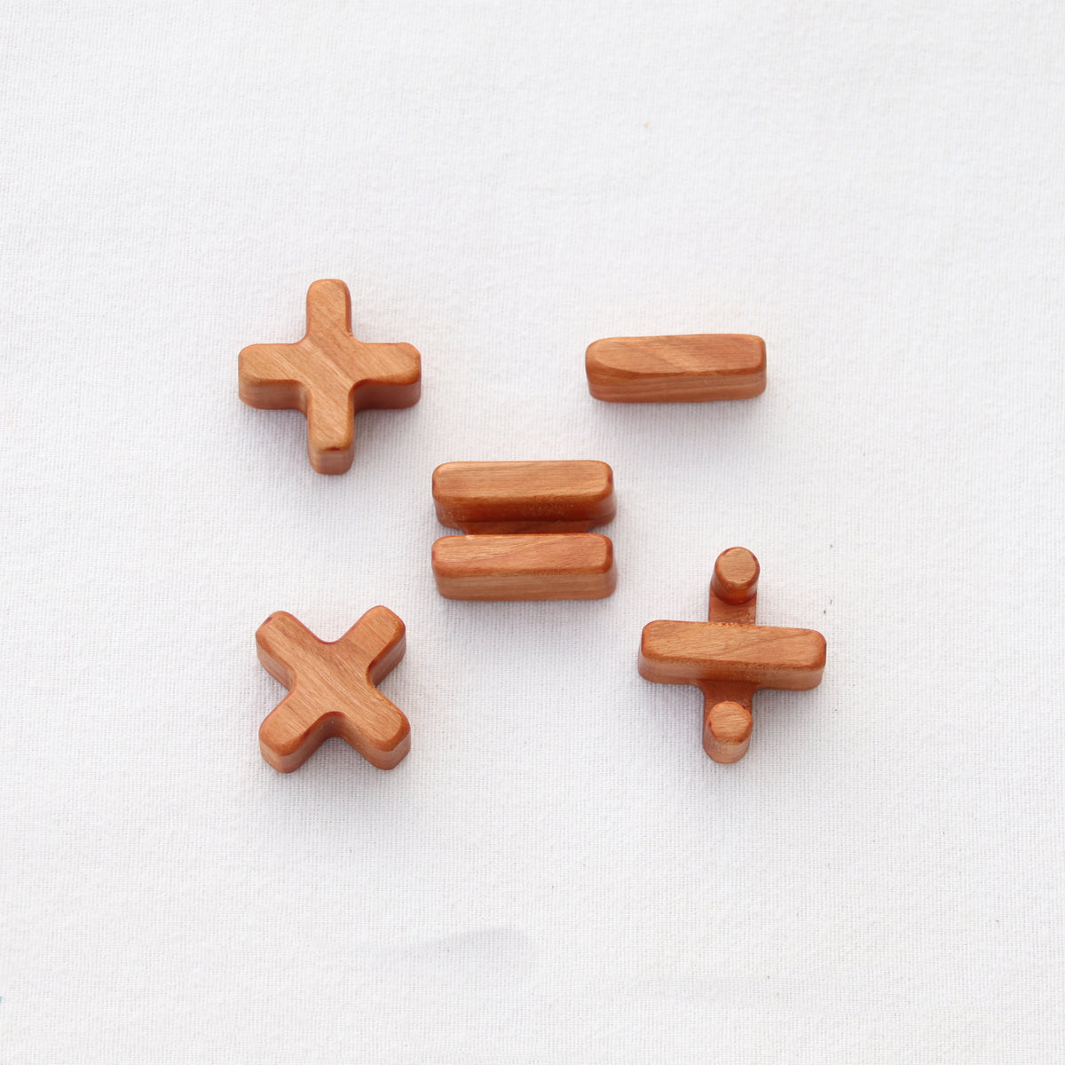 Wood Number and Math Symbol Blocks