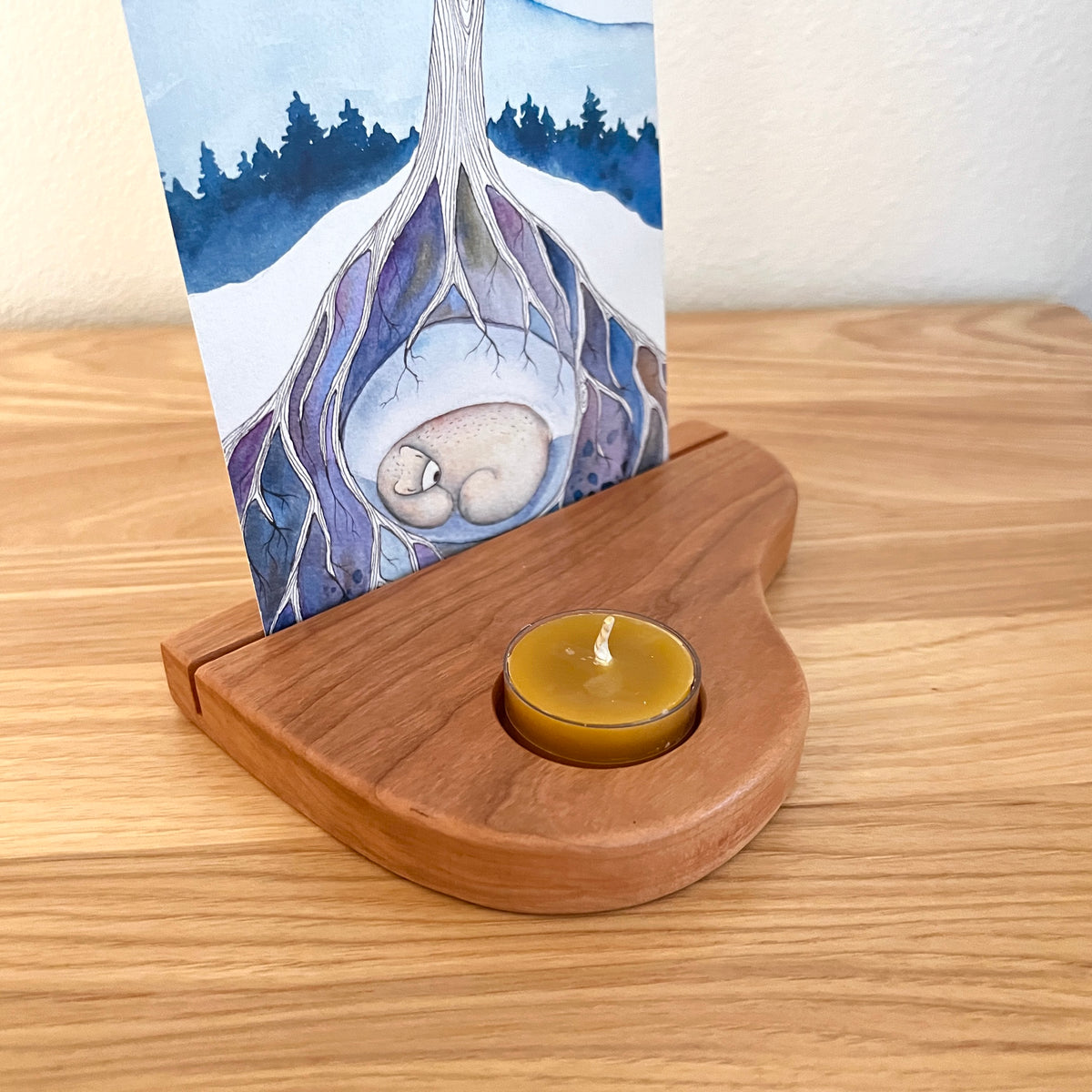 Postcard & Candle Holder