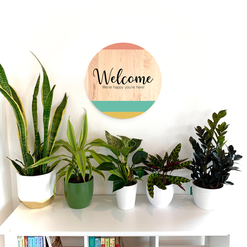 "Welcome Stripes" Wall Art