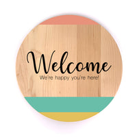 "Welcome Stripes" Wall Art