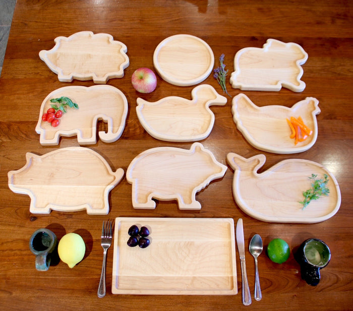 Wooden Animal Plates