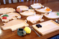Wooden Animal Plates