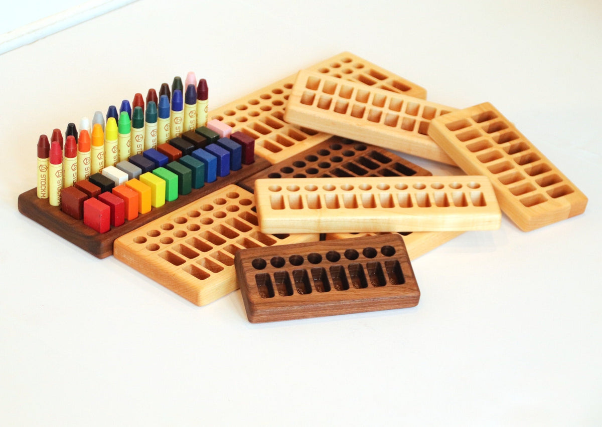 Wooden Crayon Holder 8 Sticks/8 Blocks — FILANA