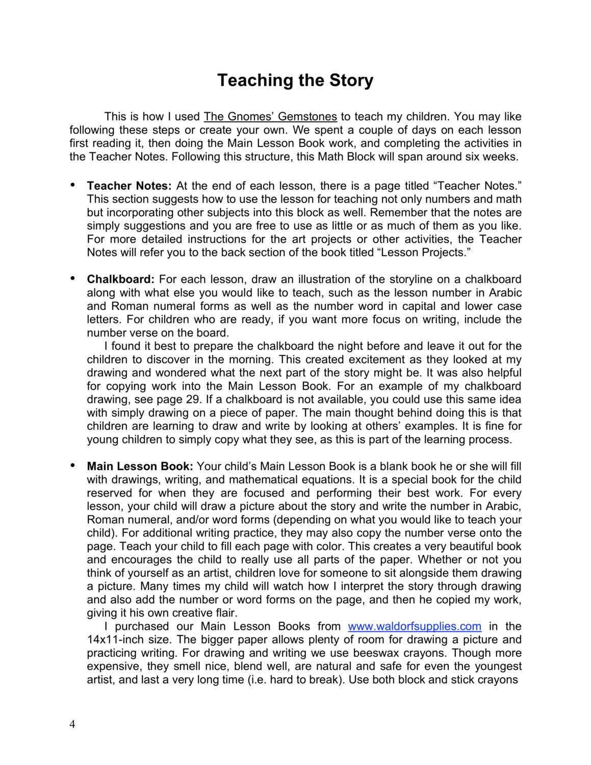 PDF: "The Gnomes' Gemstones" Math Story for K-3rd