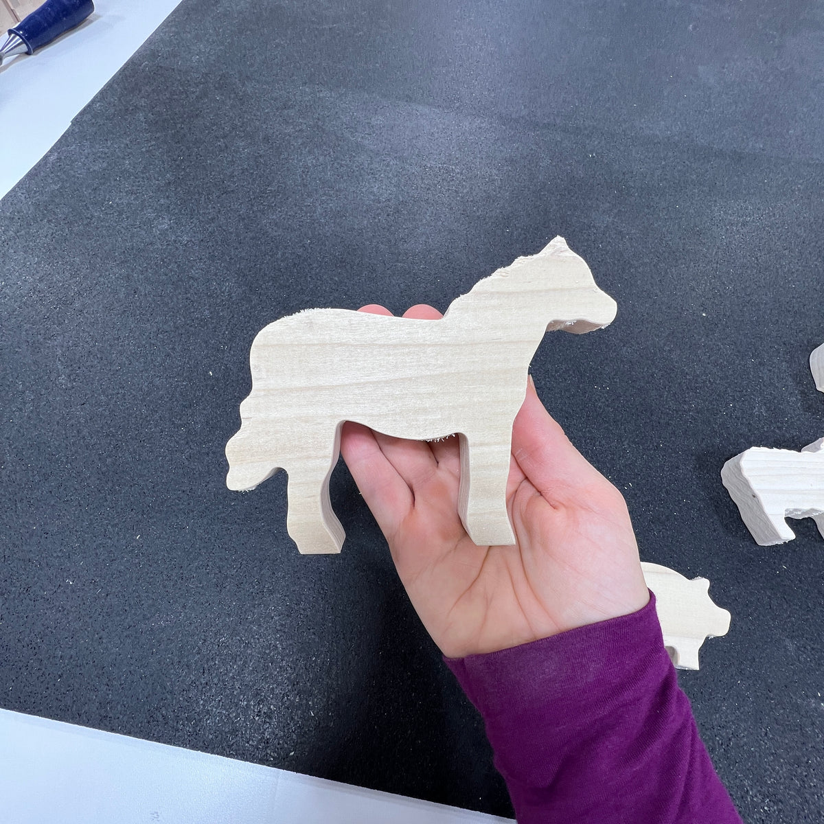 TO BE DISCONTINUED: Wooden Farm Animals Set -- UNFINISHED