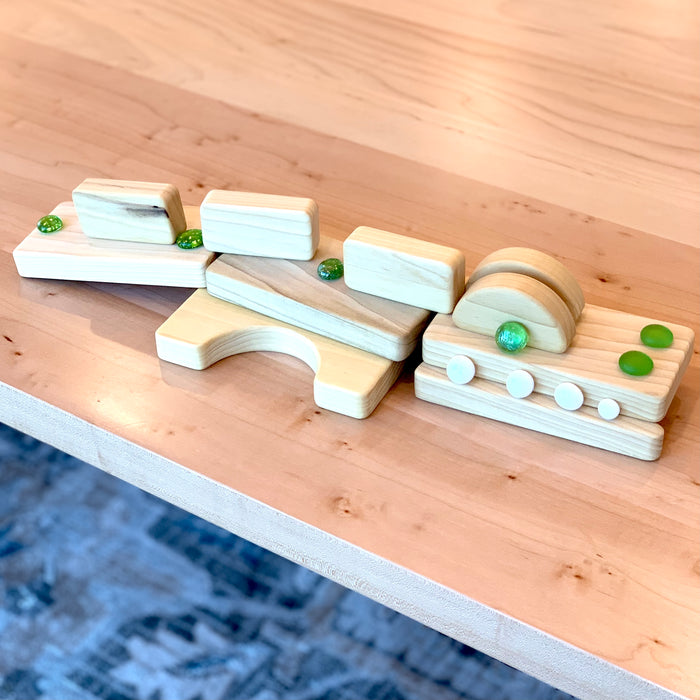 Wood Shapes Blocks Set