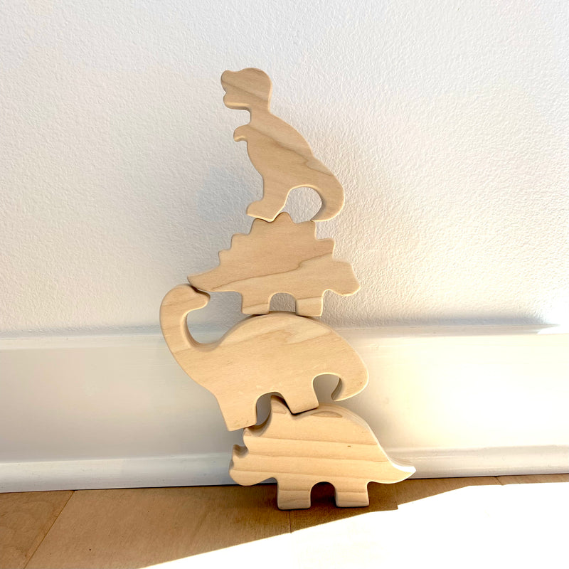 Wooden Dinosaur Set