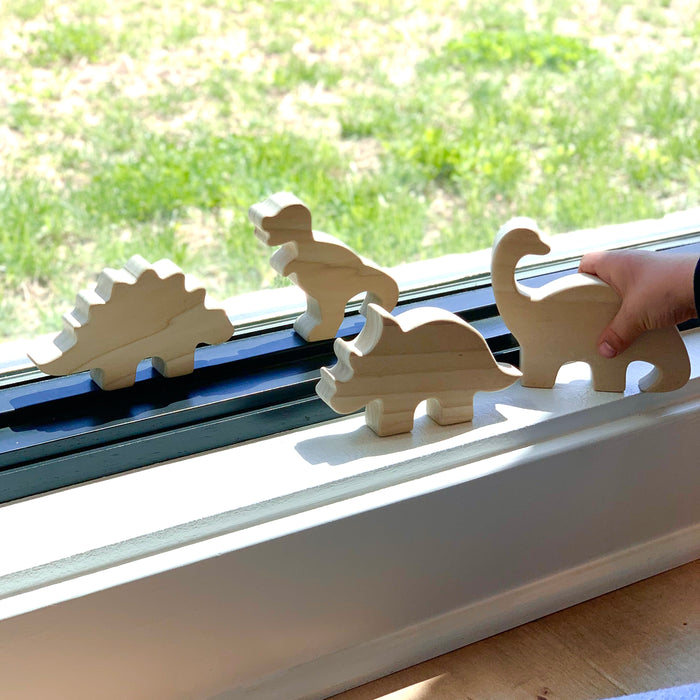 Wooden Dinosaur Set