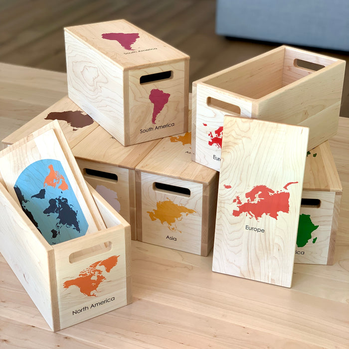 Montessori Continent Boxes - Full Set
