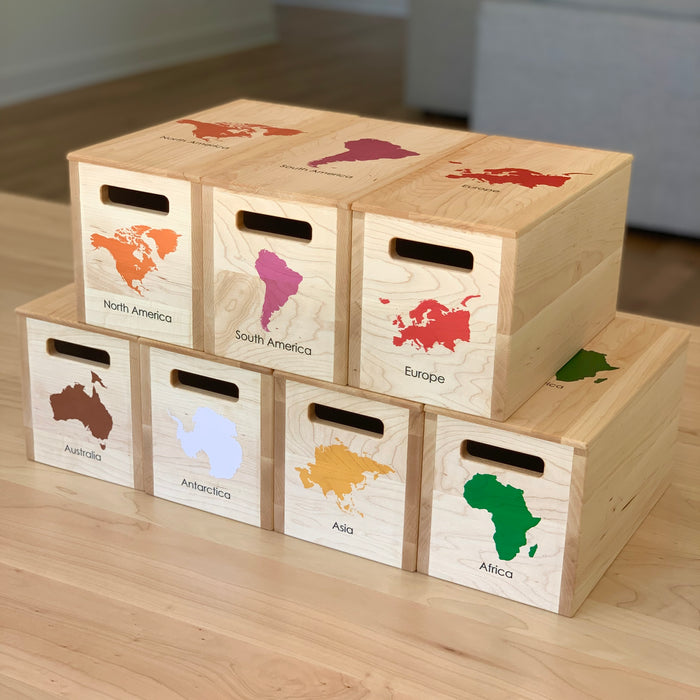 Montessori Continent Boxes - Full Set